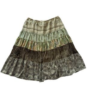 boho tiered maxi skirt